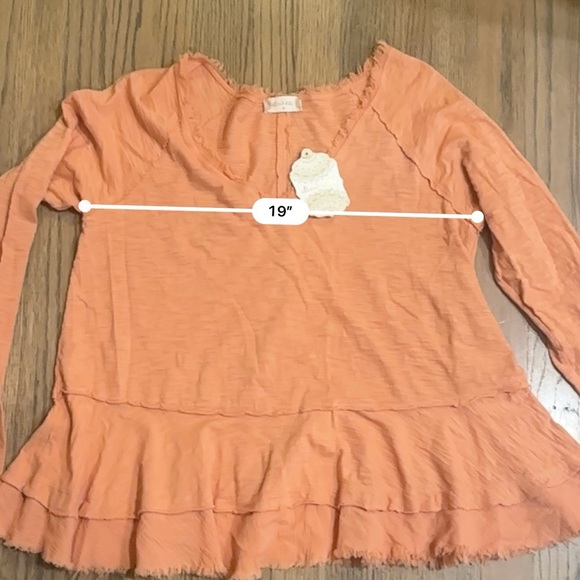 Altar'd State Medium Long Sleeve Boho Style Orange/Peach Shirt-NWT - Picture 2 of 6